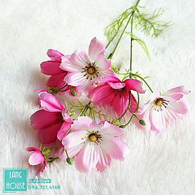 Mua Hoa Giả Hoa Lụa - HOA CÚC SAO COSMOS Loại 1 - 1 Cành 6 Bông