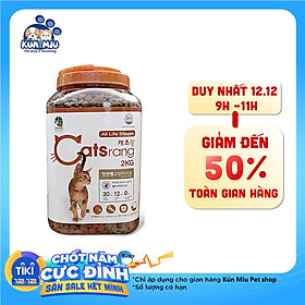 ]2kg] Thức ăn hạt cho mèo mọi lứa tuổi Catsrang dạng Hộp