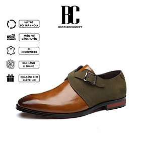 Giày Tây Nam Da Mềm, Đế Gỗ Cao Cấp - Special Monkstrap Phong Cách Lịch Lãm, Thanh Lịch - BRC112201