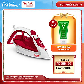 Bàn ủi hơi nước Tefal FV5717E0 - Công suất: 2500W - Khả năng phun hơi 45g/phút cho công việc ủi đồ tiện lợi - Chức năng chống cặn kéo dài tuổi thọ bàn ủi - Hàng chính hãng