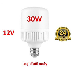 Mua Bóng đèn led 12v đuôi xoáy E27  công suất 30w 40w 50w-  đèn led ắc quy 12v