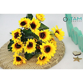 Cành hoa giả trang trí Hoa hướng dương 13 bông số 73