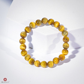 Vòng tay đá mắt hổ vàng chuẩn 6A cao cấp hợp mệnh Thổ, Kim | VietGemstones