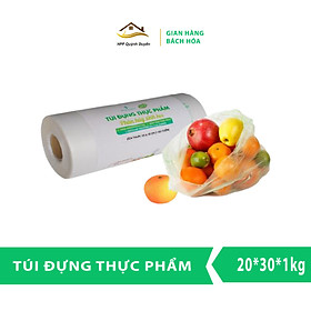Mua Bao nilong đựng thực phẩm để tủ lạnh sinh học không mùi nhựa bảo quản thức ăn trong tủ lạnh an toàn  tiện lợi KÍCH THƯỚC 20*30cm*1kg/cuộn