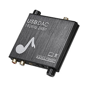 DAC Audio Converter Digital to Analog Audio Converter Support USB Sound Card 192KHz Sampling Rate with Volume Adjustment