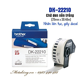 Mua Nhãn Liên Tục  Giấy Decal Brother DK-22210 (29mmx30.48m) - Hàng chính hãng