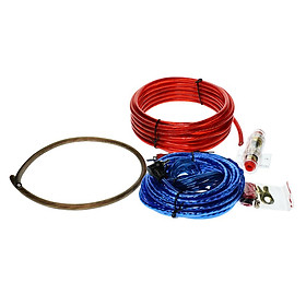 Set of 4 Car Stereo Audio Subwoofer Amplifier Wiring Wire Cable Kit Low Noise and Distortion