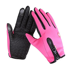 Thermal Windproof Waterproof Winter Gloves Touch Screen Mittens Pink S