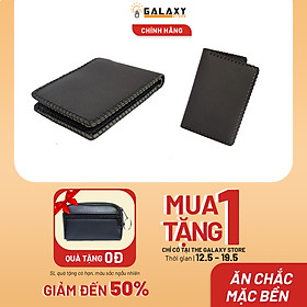 Combo Bộ Đôi Ví Nam Handmade Cao Cấp Galaxy Store Lớn Và Nhỏ Da Bò Thật