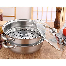 Mua NỒI HẤP INOX 2 TẦNG CAO CẤP 28CM