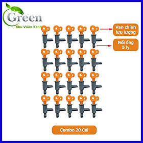 Mua Combo 20 Cái Béc Tưới Nhỏ Giọt 2 Chân Có Van Điều Chỉnh Lưu Lượng