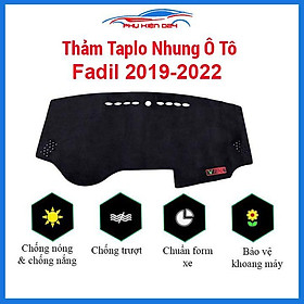 Thảm taplo nhung Vinfast Fadil 2019-2020-2021-2022 chống nắng nóng làm mát xe mở rộng tầm nhìn