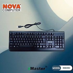 Bàn phím có dây Tiếng Hoa eMaster EKD25C - Hàng chính hãng