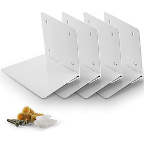 Mua Combo 4 kệ sách nổi vô hình  giá sách kim loại trang trí tường - Màu trắng