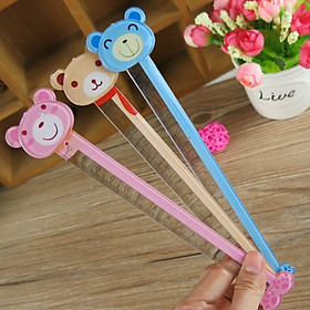 Thước Kẻ Học Sinh Hình gấu và cá heo - Thước Kẻ Nhựa Chiều Dài 15cm ( giao màu ngẫu nhiên )