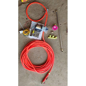 Mua Bộ máy phun phân bón  tưới cây dùng ráp từ máy bơm tăng áp mini hồi lưu  tự động ngắt Việt Nhật ZQ-2203-2 10m dây dẻo