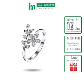 Nhẫn Nữ Bạc - Hoa Xinh - Bảo Hành Vĩnh Viễn ( Hàng Chính Hãng ) Bạc Hiểu Minh NU378