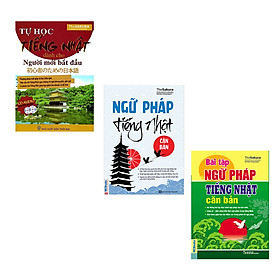 combo tự học tiếng Nhật cho người mới bắt đầu có App di động và Web tiện lợi (Tự học tiếng Nhật dành cho người mới bắt đầu + Ngữ pháp tiếng Nhật căn bản + Bài tập Ngữ pháp tiếng Nhật căn bản)
