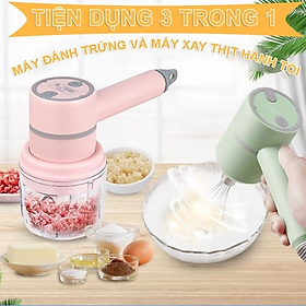 Bộ Máy Đánh Trứng Kèm Xay Tỏi Ớt, Đánh Kem, Trộn Bột