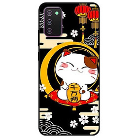 Ốp lưng dành cho Samsung Galaxy A02s mẫu Mèo Nền Đen