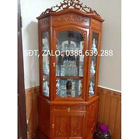 Mua Tủ Rượu gỗ Gõ 100% góc 60 giá 7tr500