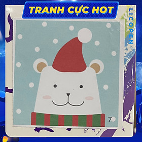 Mua Tranh Tô Màu Trẻ Em - Tranh Gấu noel - TE02