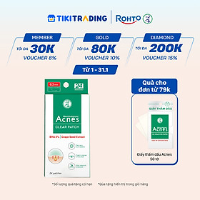Miếng dán mụn giúp giảm mụn sưng viêm Acnes Clear Patch (24 Miếng)