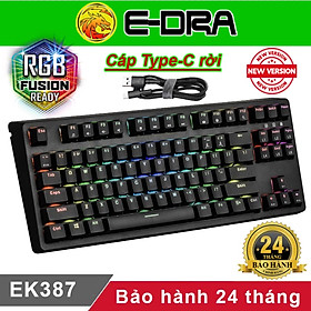 Mua Bàn phím cơ E-Dra EK387 (Red/ Blue / Brown Switch) - Hàng chính hãng