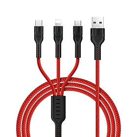 Mua Cáp Sạc HOCO U31 - 3in1 - 3 Đầu - Hàng Chính Hãng (Giao màu ngẫu nhiên)