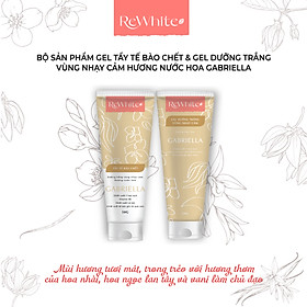 Combo Gel Tẩy Tế Bào Chết Và Dưỡng Trắng Vùng Nách, Mông, Bikini Rewhitez Hương Nước Hoa Tươi Mát Gabriella 50g