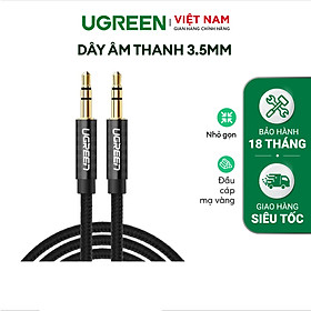 UGREEN 3.5Mm Male Ra Male Audio Cáp 1M Av112-50361 - Hàng Chính Hãng