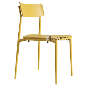 Ghế cafe nhựa màu vàng Cult Chair Nội thất Capta Ghế tiếp khách văn phòng cao cấp tiêu chuẩn Châu Âu Ghế ăn xếp chồng