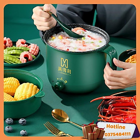 Mua Nồi Lẩu Điện Mini Núm Xoay 2 Nấc Nhiệt Kèm Giá Hấp - Giao Mẫu Và Màu Ngẫu Nhiên (1 Cái) - Hàng Loại 1