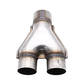 3inch Single to 2 1/2inch Dual Exhaust Adapter Y Pipe Stainless Steel Sturdy