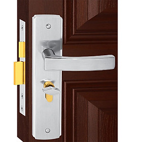 Ổ khoá cửa tay gạt Việt Tiệp 04509 hợp kim màu trắng dành cho các loại cửa thông phòng