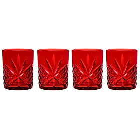 Set 4 cốc pha lê GODINGER Dublin đỏ Hàng chính hãng