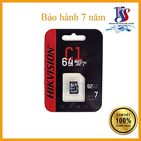 Thẻ nhớ HIKVISION 64GB microSD HS-TF-C1(STD)/64G class 10, up to 92mb/s, chuyên camera wifi, điện thoại - Hàng chính hãng bảo hành 7 năm
