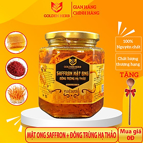 Mật Ong Saffron Đông Trùng Hạ Thảo 380ml/lọ Golden Herb 