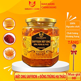 Mật Ong Saffron Đông Trùng Hạ Thảo 380ml/lọ Golden Herb