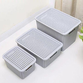 Mua Rổ chữ nhật đựng đồ đa năng sang đẹp phong cách hàn quốc 3 cỡ