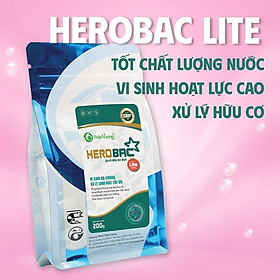 MEN VI SINH LÀM ĐẸP MÀU NƯỚC, SẠCH ĐÁY, NGĂN NGỪA HÌNH THÀNH TẢO XANH, GIẢM KHÍ ĐỘC HEROBAC LITE