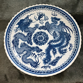Mua Dĩa trái cây sứ Rồng Xanh (loại tốt  loại thường) - thờ cúng