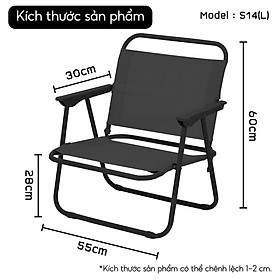 Mua BG Ghế Xếp Gấp Gọn S11  S14 Khung Kim Loại   Dã Ngoại Picnic Câu Cá - Chất Liệu Vải Oxford Dày Dặn Thoáng Khí-Thiết Kế Tựa Lưng Ngồi Thư Giãn