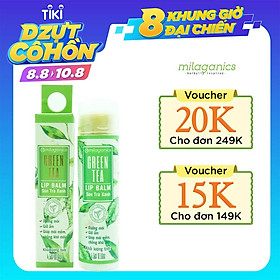 Son Trà Xanh Thiên Nhiên Dưỡng Môi, Giảm Thâm Milaganics (4.5g)