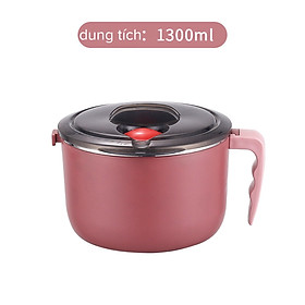 Nồi úp mì- Nồi ăn mì, cơm, cháo, phở - inox 2 lớp cách nhiệt có nắp đậy kèm đũa muỗng / Có thể tháo quai cầm  CHẤT LIỆU INOX 304 cao cấp không gỉ