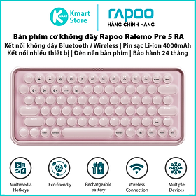 Bàn phím cơ không dây Rapoo Ralemo Pre 5 RA | Kết nối Bluetooth / Wireless 2.4ghz | Pin 4000mAh | Bảo hành 1 năm | Hàng Chính Hãng