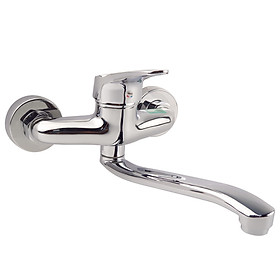 Mua Vòi rửa chén nóng lạnh âm tường Đồng mạ Chrome Eurolife EL-T016AT (Trắng bạc)