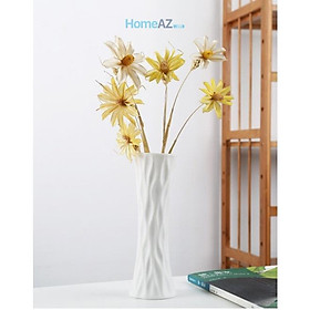 Mua Bình gốm cắm hoa đẹp màu trắng  dáng cao 17cm WAVIA mã AZBLH010