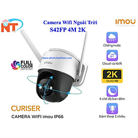 Camera ip wifi speed dome ngoài trời imou cruiser ipc s42fp imou 4mp 2k full color còi báo động - hàng chính hãng