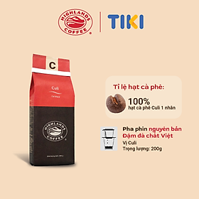 [ ĐƠN 399K TẶNG 1 PHIN PHA CÀ PHÊ HIGHLANDS]  Cà phê rang xay Culi Highlands coffee 200g